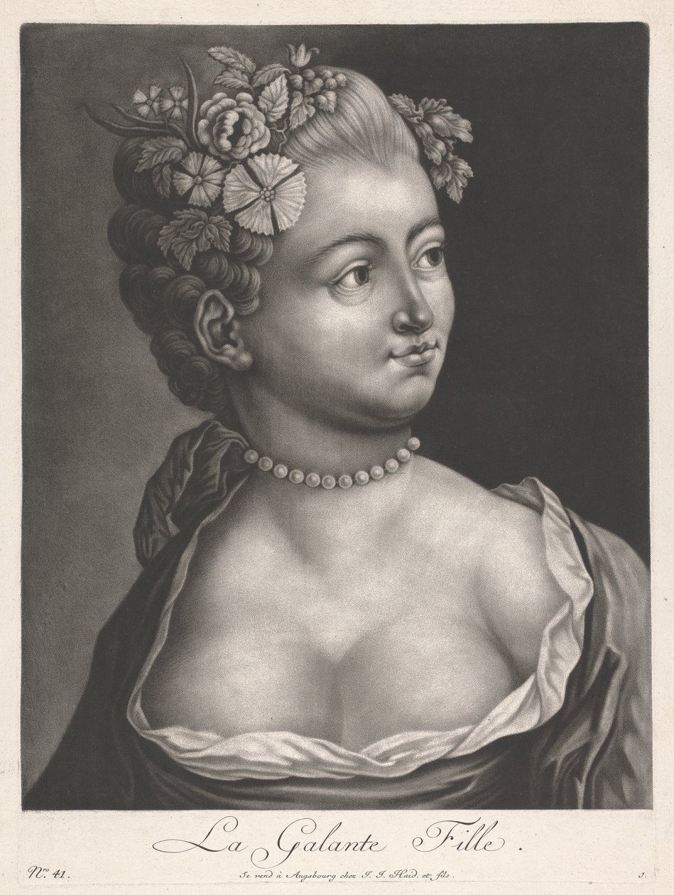 Den galante pige af Johann Jacobus Haid