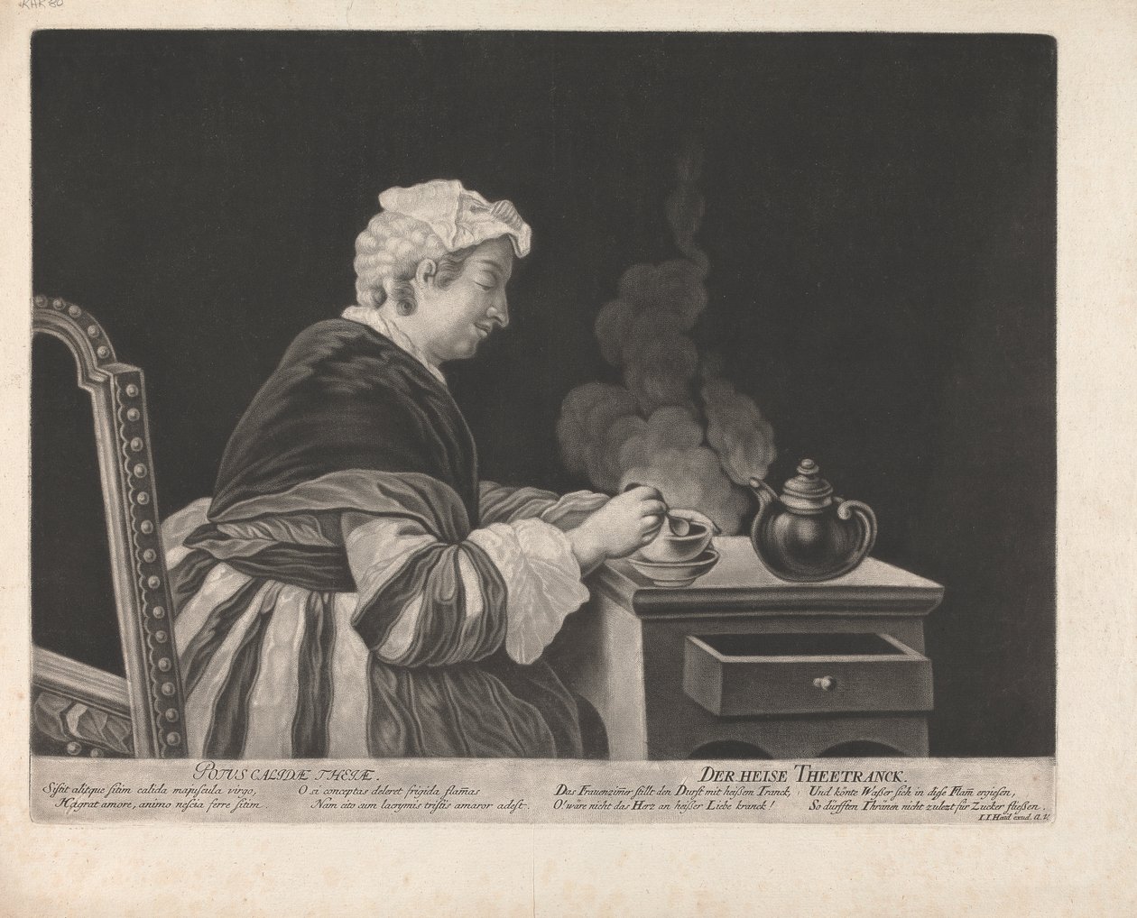 Varm drik af Theia af Johann Jacobus Haid