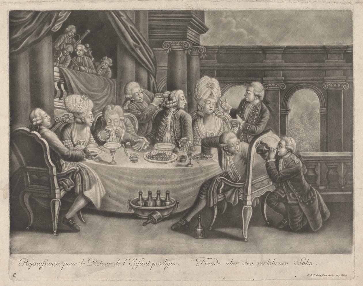 Fejring af den fortabte søns tilbagevenden af Johann Jacobus Haid
