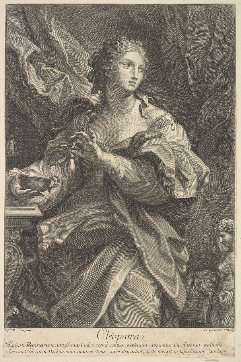 Cleopatra, 1720. af Johann Jakob Frey the Elder
