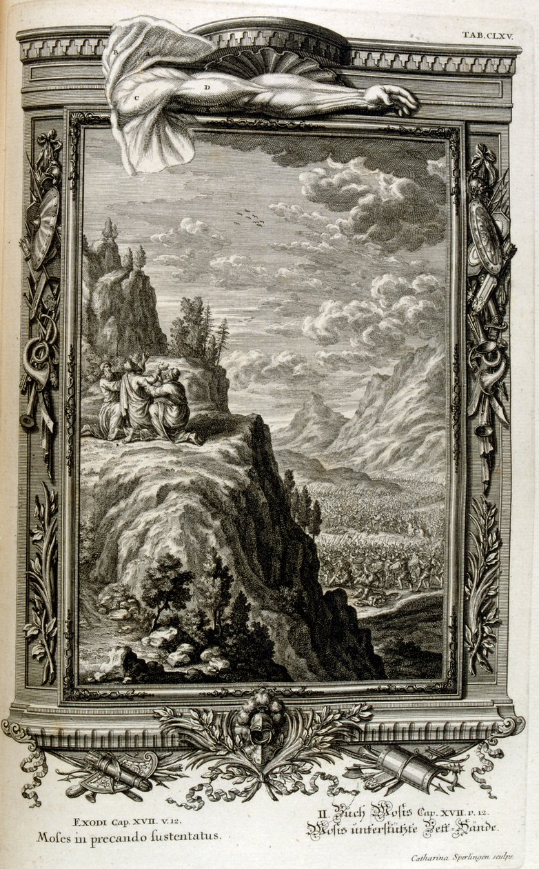 Aron og Hur støtter Moses