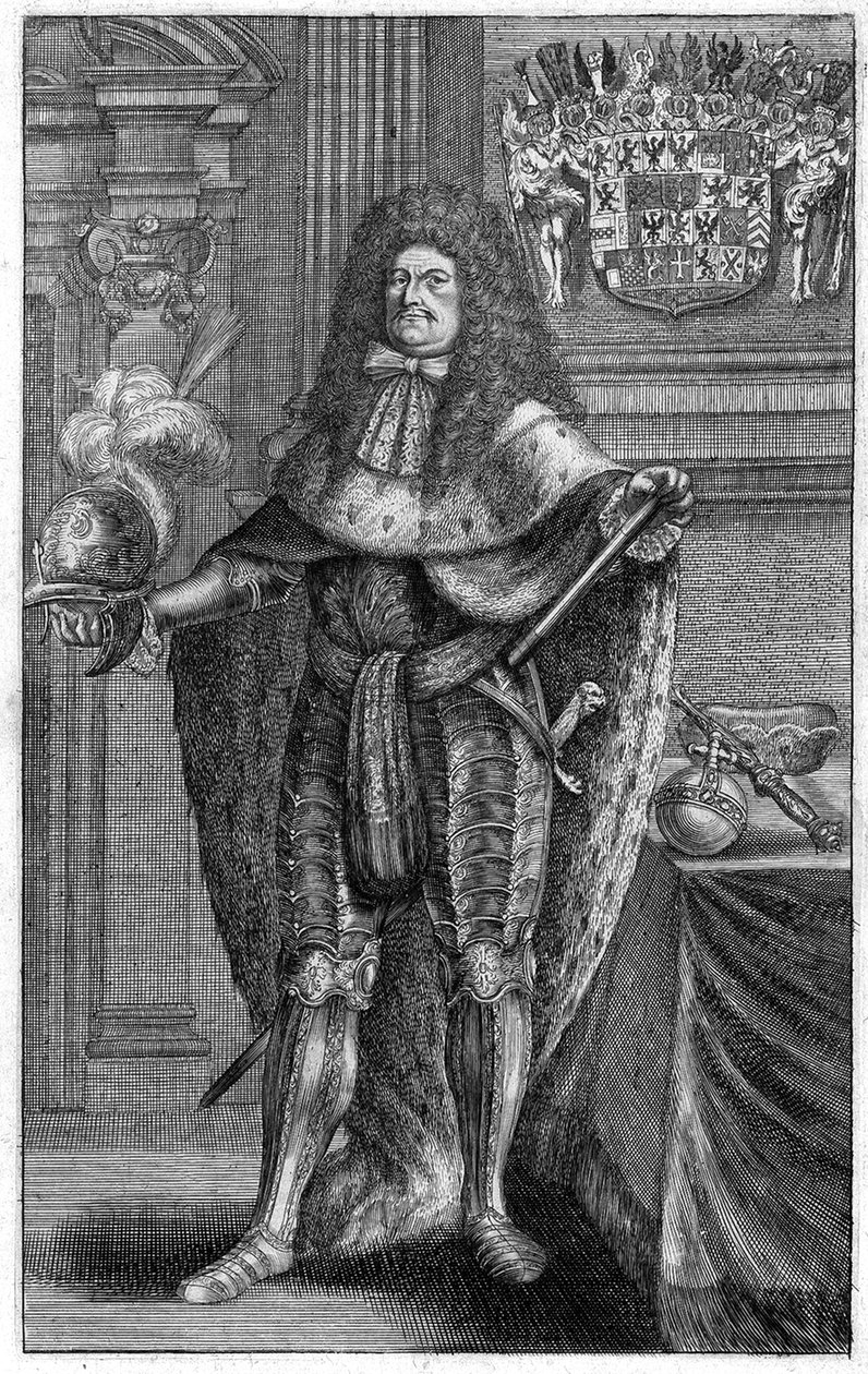Portræt af Frederik Vilhelm 1620-1688, kurfyrst af Brandenburg, hertug af Preussen, 1683 af Johann Jakob Vogel
