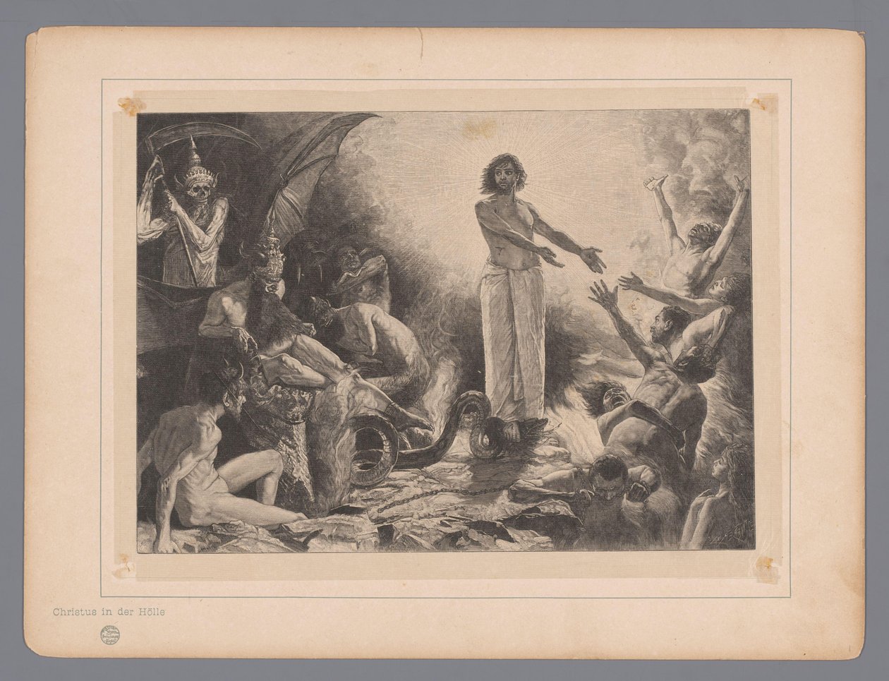 Kristus i underverdenen Kristus i Holle Syv mystiske repræsentationer (serietitel) af Johann Jakob Weber