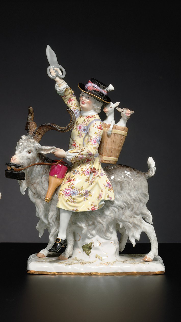 Meissen-figur af den walisiske skrædder, slutningen af det 19./20. århundrede (porcelæn) af Johann Joachim (after) Kändler