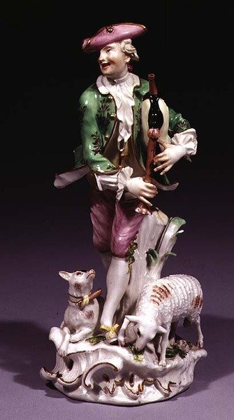 Meissen hyrde med sækkepibe (porcelæn) af Johann Joachim Kaendler