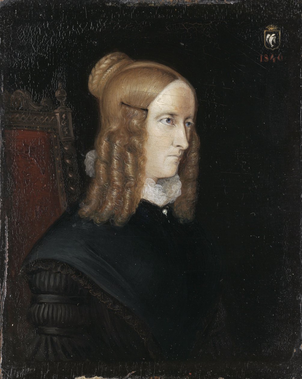 Portræt af Annette von Droste-Hülshoff 1797-1848, 1840 af Johann Joseph Sprick