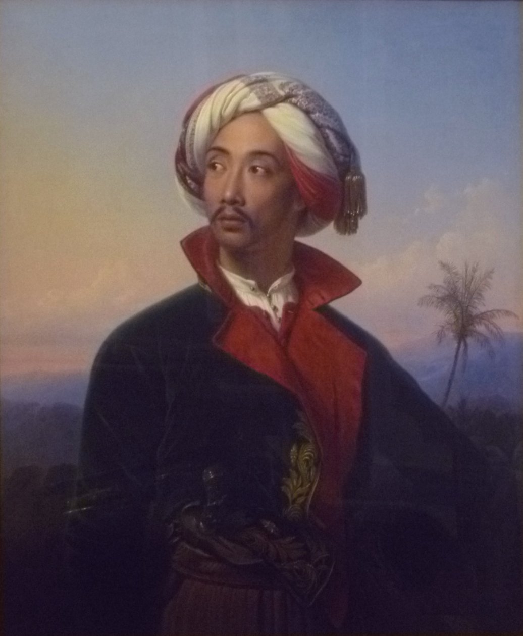 Portræt af prins Raden Saleh Syarif Bustaman (1811-1880) af Johann Karl Bähr