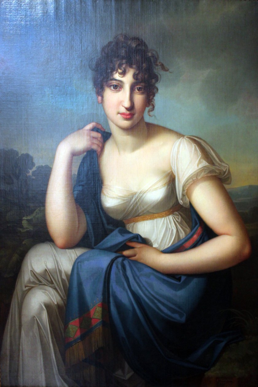 Portræt af Amalie Beer (1767-1854) af Johann Karl Heinrich Kretschmar