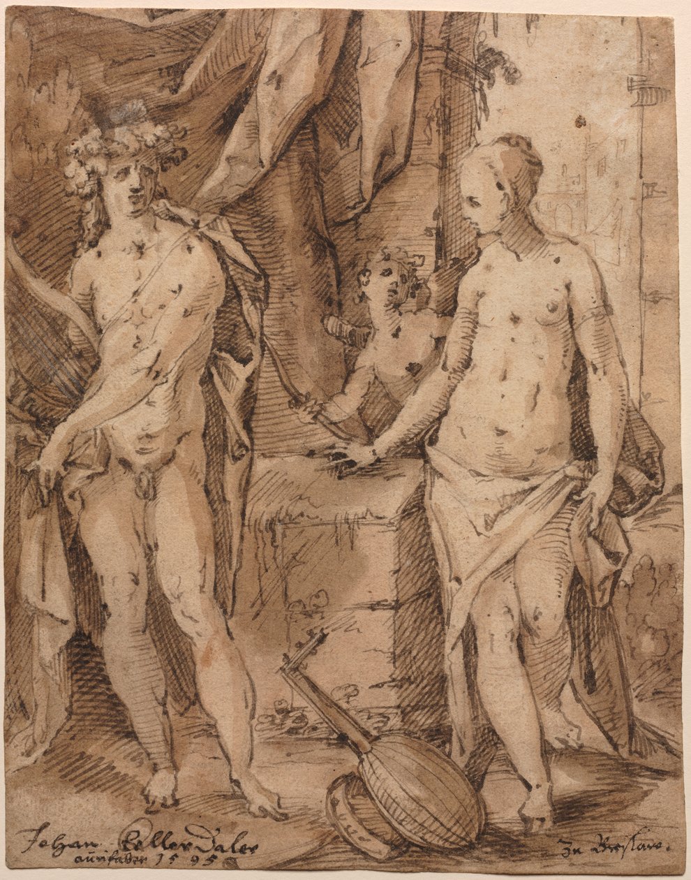 Apollo med Erato og Amor af Johann Kellerthaler