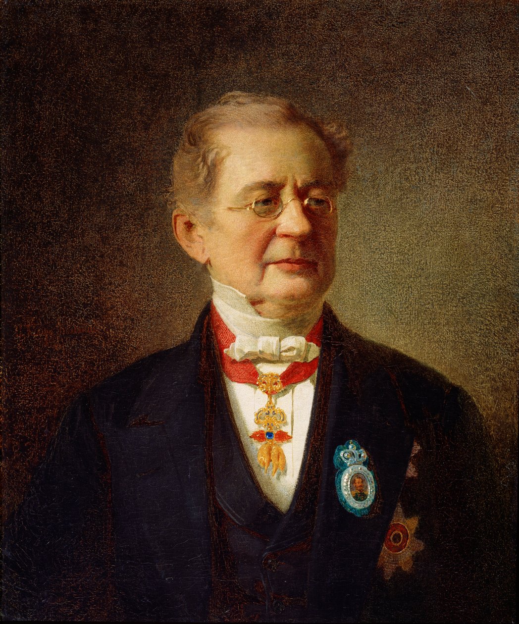 Portræt af kansleren Prins Alexander M Gorchakov, 1867. af Johann Koler