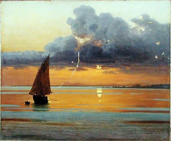 Solnedgang på Krim af Johann Koler