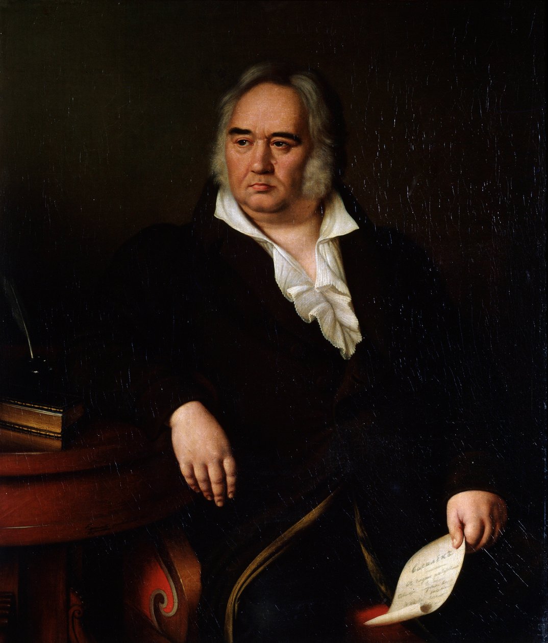 Portræt af digteren Ivan A Krylov, 1832 af Johann Leberecht Eggink