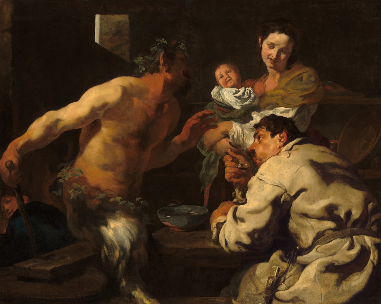 Satyren og bonden af Johann Liss