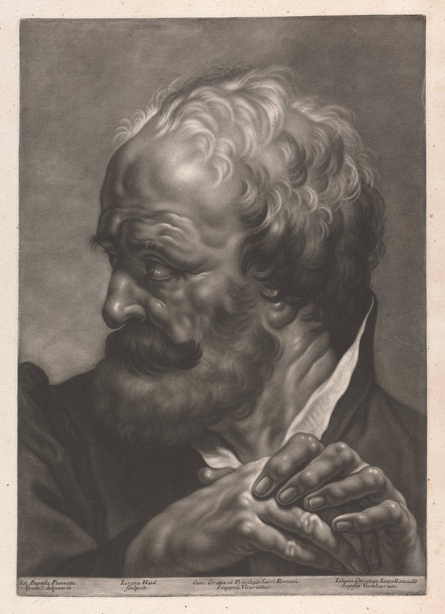 Portræt af en mand af Johann Lorenz Haid