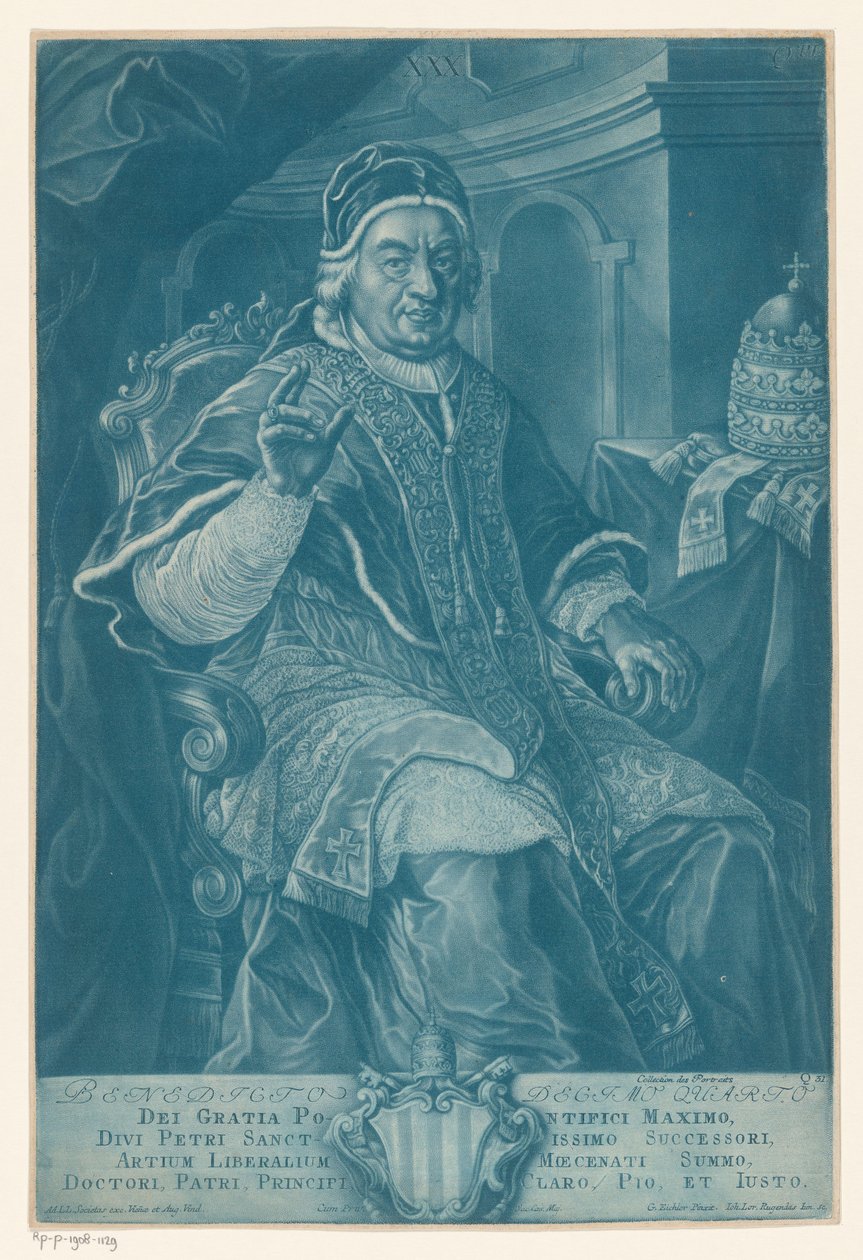 Portræt af Benedikt XIV af Johann Lorenz Rugendas (II)