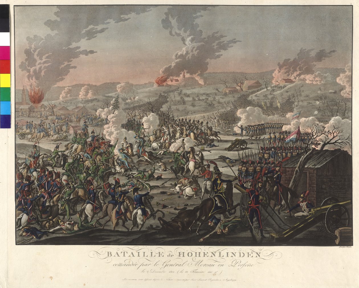 Slaget ved Hohenlinden (Linden) den 3. december 1800 (radering og akvatinte) af Johann Lorenz Rugendas