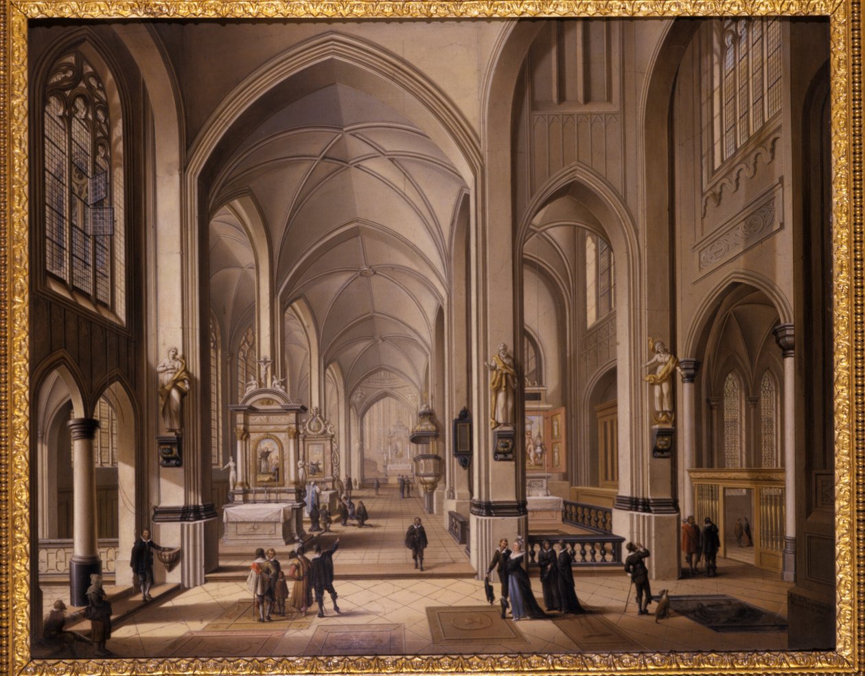 Interiør af en gotisk kirke, 1787 af Johann Ludwig Ernst Morgenstern