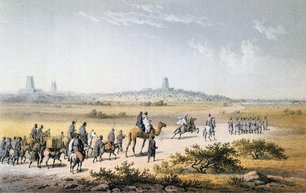 Indgangen af Heinrich Barths (1821-65) karavane til Timbuktu i 1853, fra 
