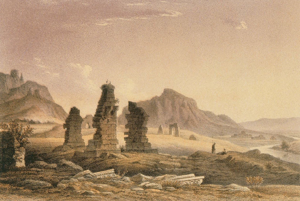 Sardes omegn. Radering af Bernatz et alii - Steinkopk J.F. Redaktør af Johann Martin Bernatz
