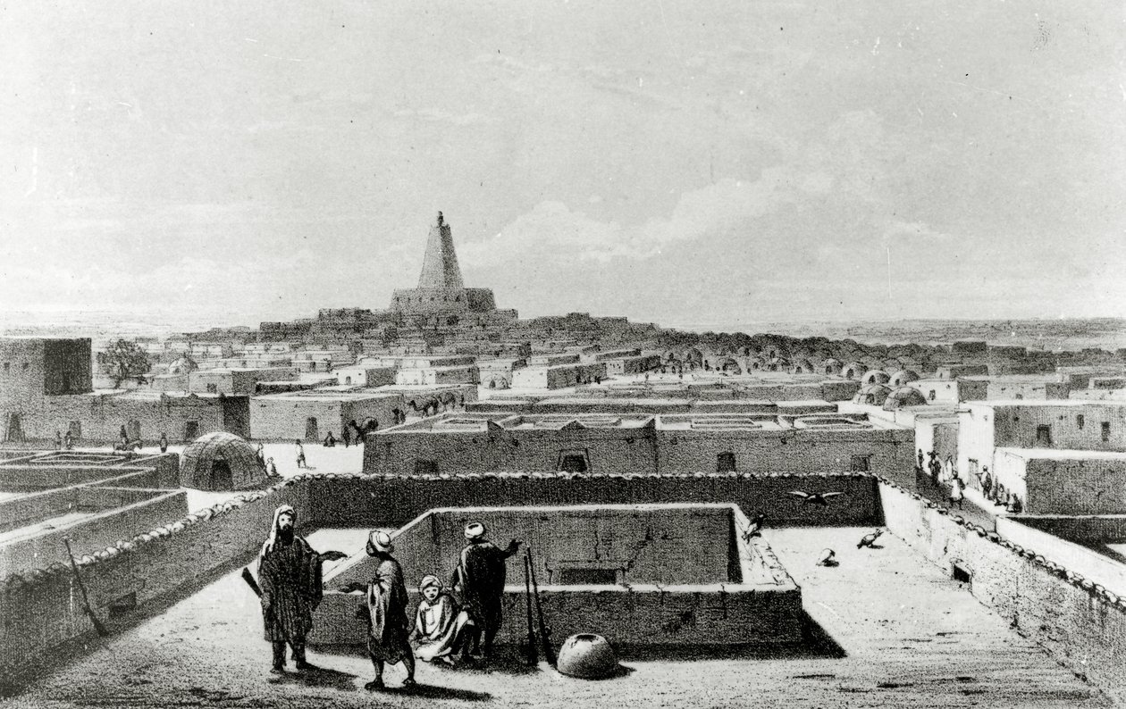 Timbuktu fra terrassen i den rejsendes hus, fra 