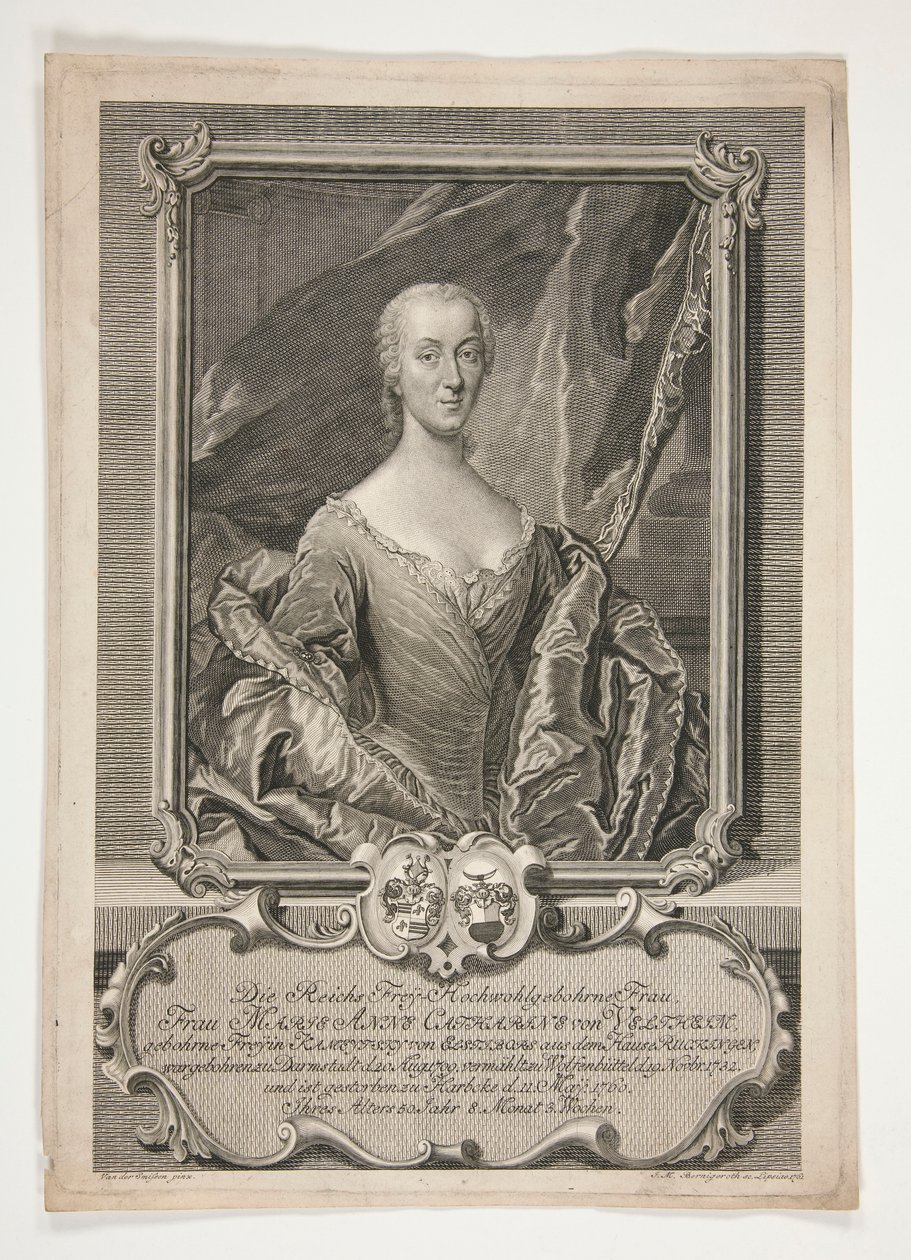 Portræt af Marie Anne Catherine von Veltheim af Johann Martin Bernigeroth