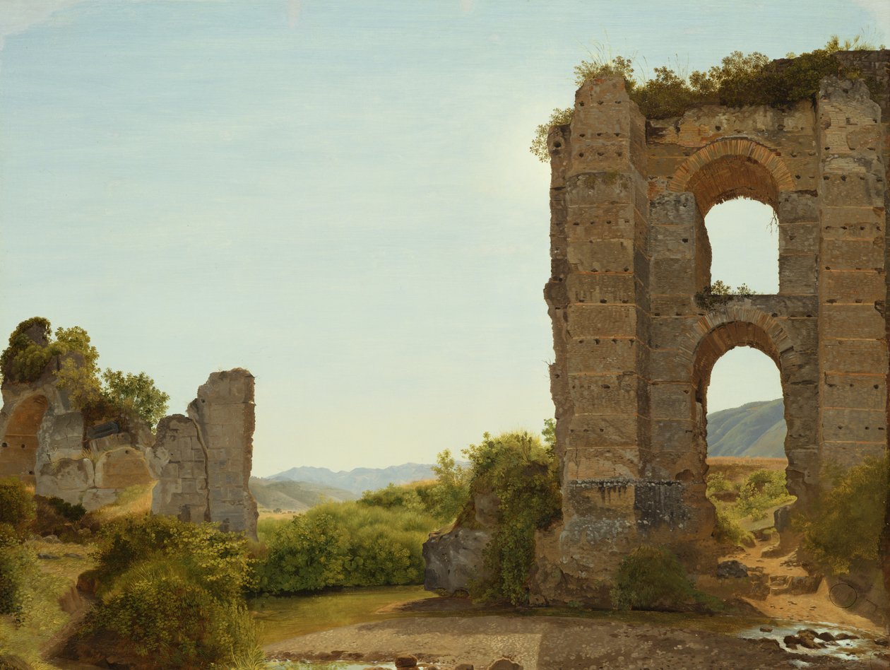 Ruin nær Rom, ca. 1796 (olie på papir på lærred) af Johann Martin von Rohden