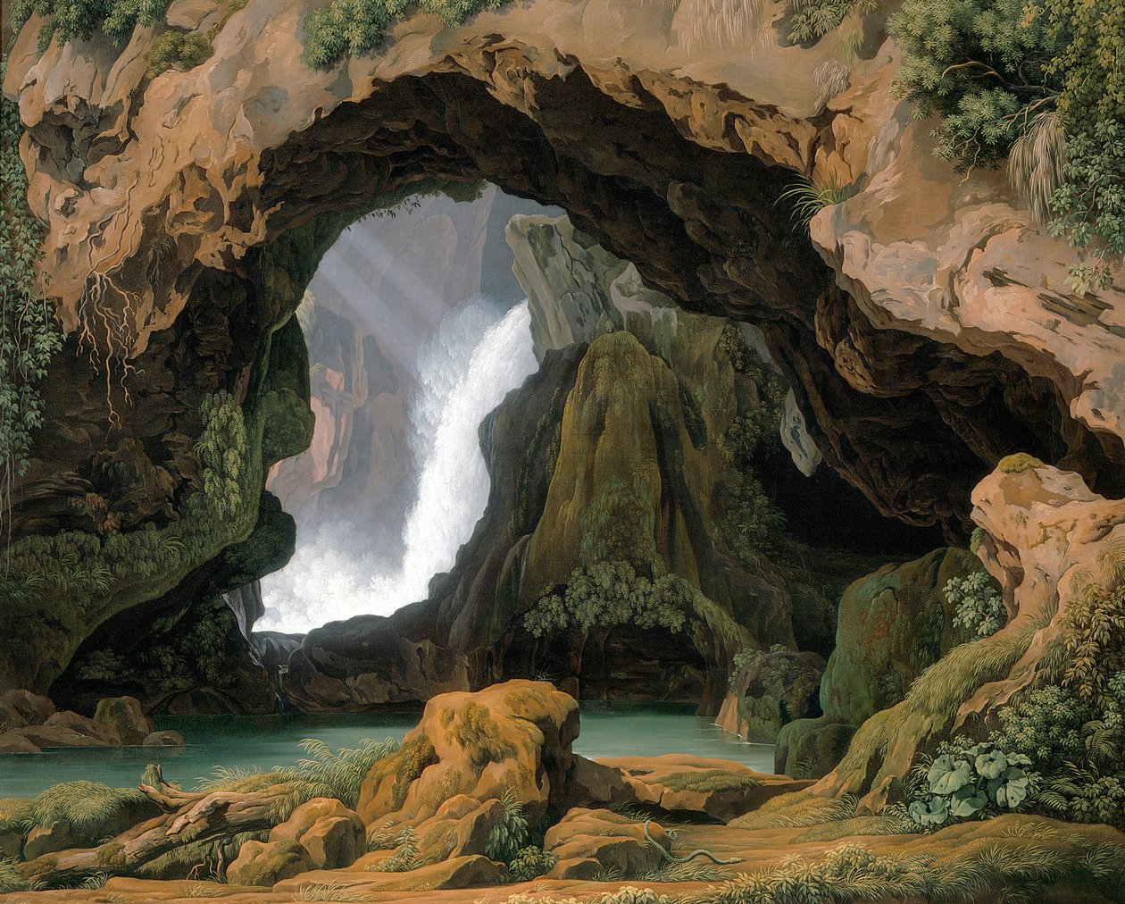 Neptuns grotte i Tivoli, 1812 af Johann Martin von Rohden