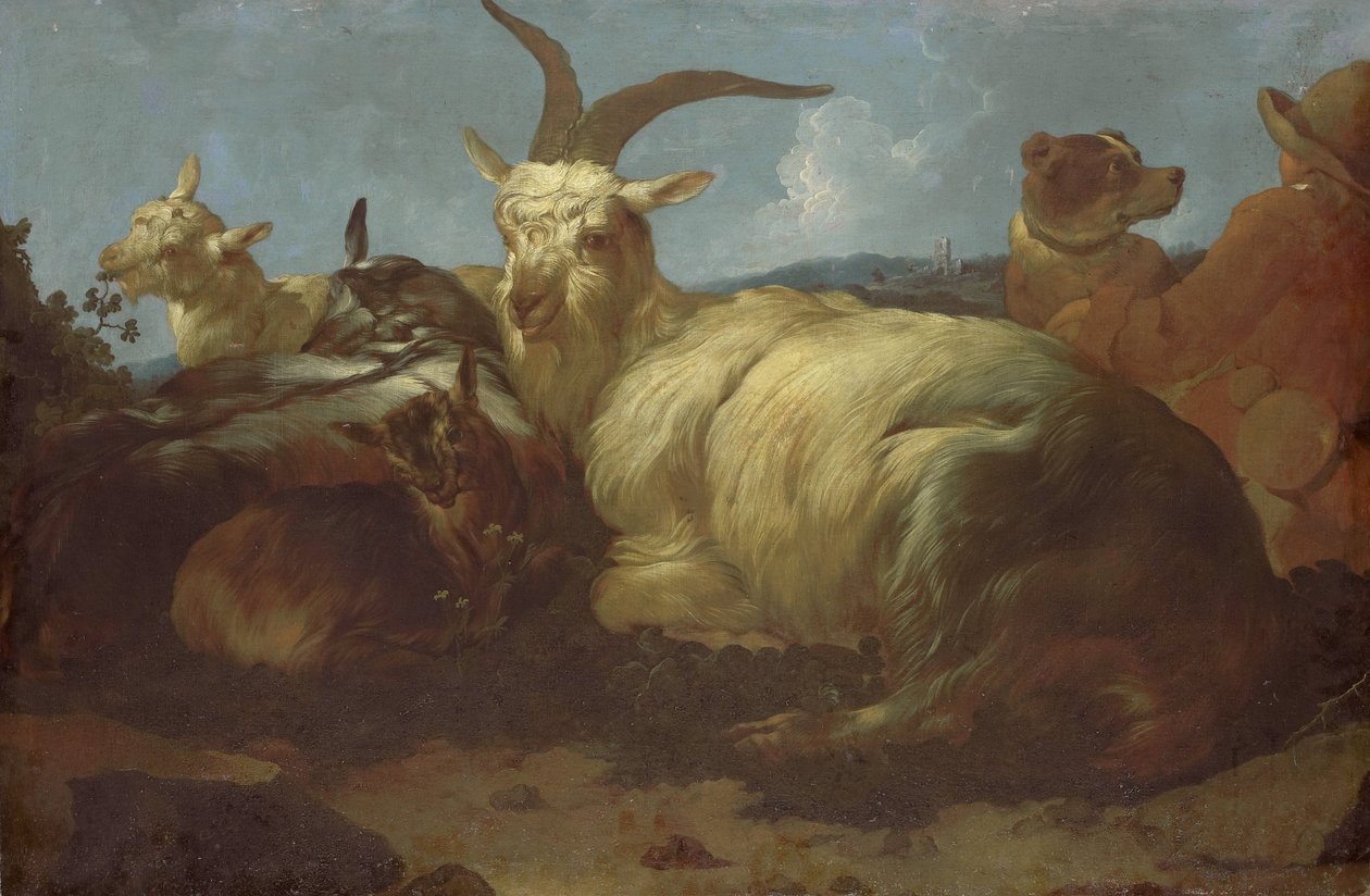 En gedehyrde ser på sine dyr af Johann Melchior Roos