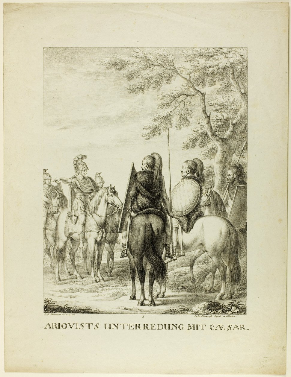Ariovistes samtale med Caezar af Johann Michael Mettenleiter