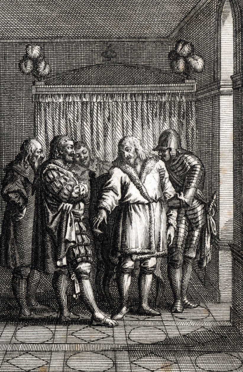 Kejser Rudolf I af Hapsburg beslutter sig for sin sidste rejse til Speyer af Johann Michael Mettenleiter