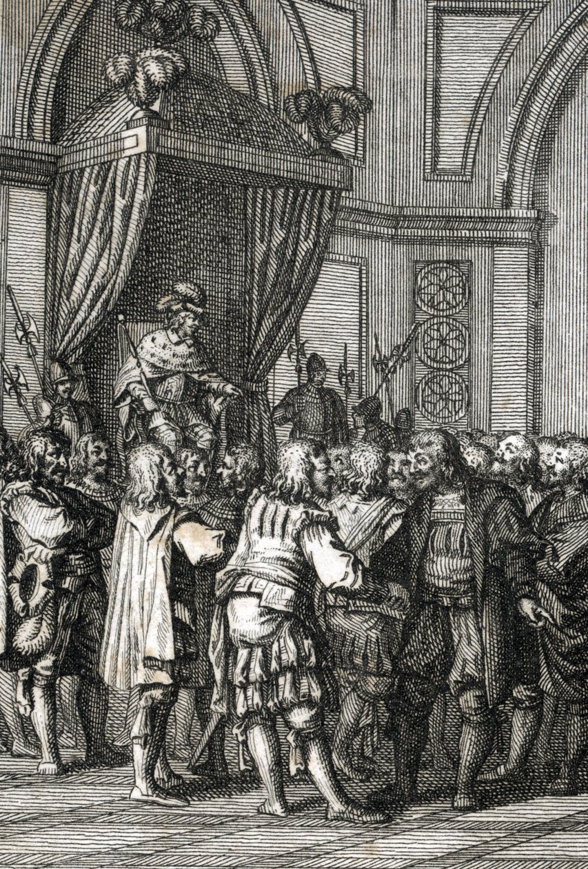 Repræsentation af William I (eller William II, greve af Holland) (1227-1256) i 1255 (greve Willem II af Holland giver privilegier) Gravering af Johann Michael Mettenleiter (1765-1853) 1800 privat samling af Johann Michael Mettenleiter