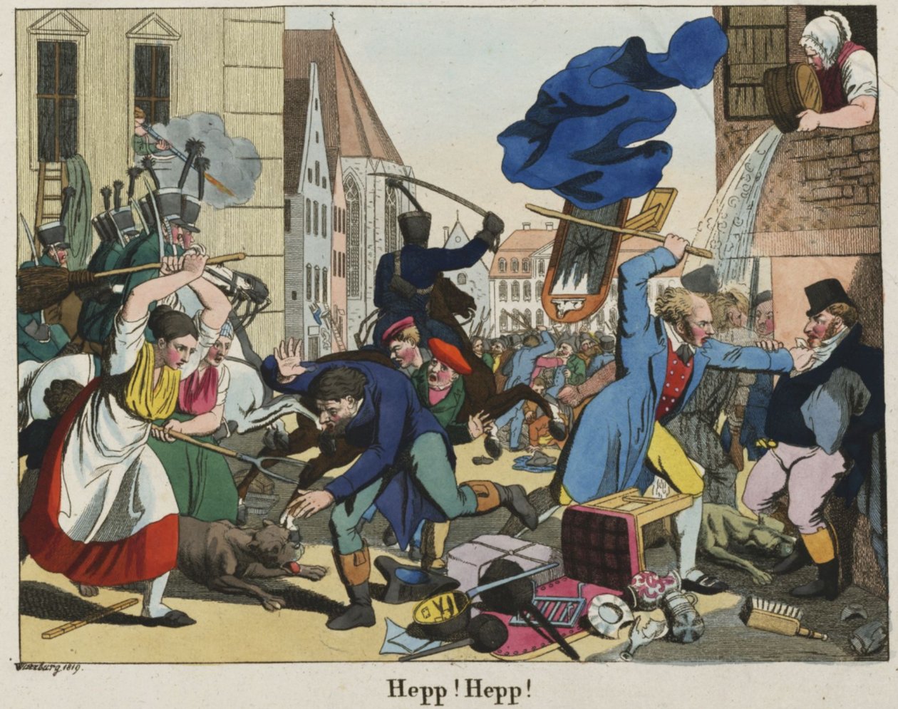 Hep Hep Krawalle 1819 af Johann Michael Voltz