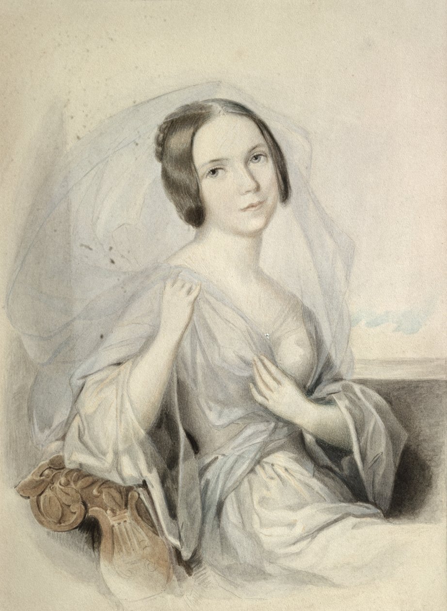 Portræt af Henriette Gertrude Sontag (1806-54) af Johann Nepomuk Ender