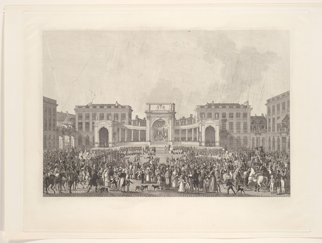 Investitur af kong William I i Bruxelles, 1815 af Johann Nepomuk Gibèle