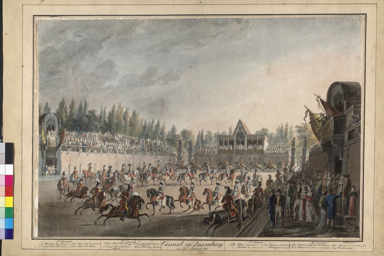 Karrusel i Laxenburg af Johann Nepomuk Hoechle