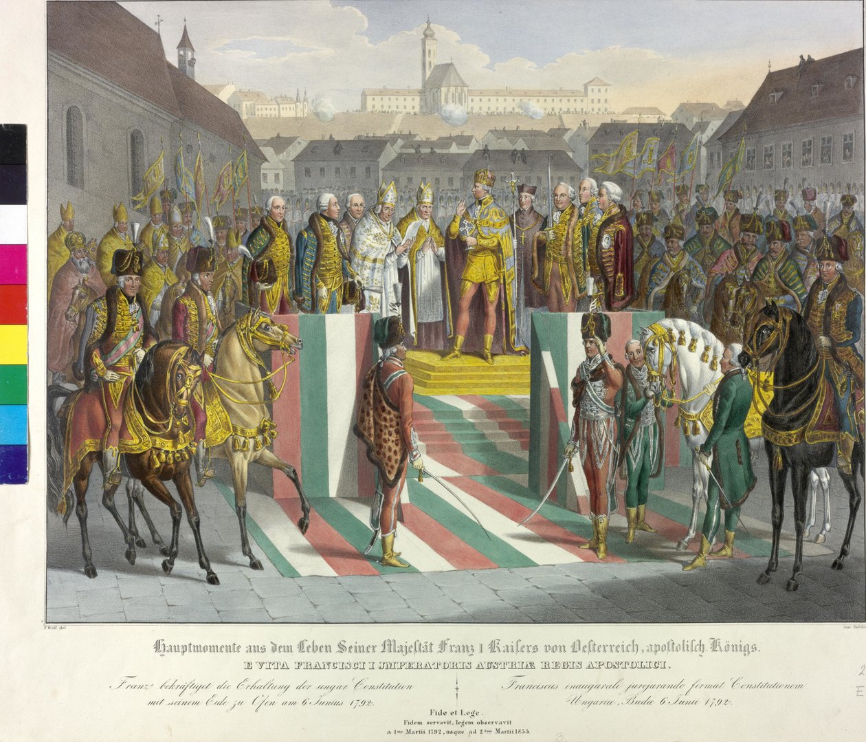 Kroning i brændeovn 1792 af Johann Nepomuk Hoechle
