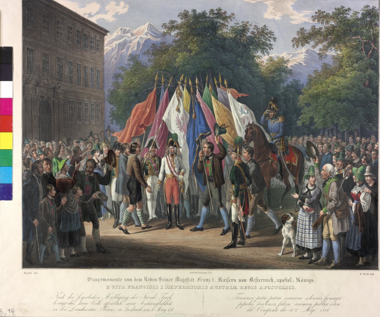 Arvelig homage i Tyrol 1816 af Johann Nepomuk Hoechle