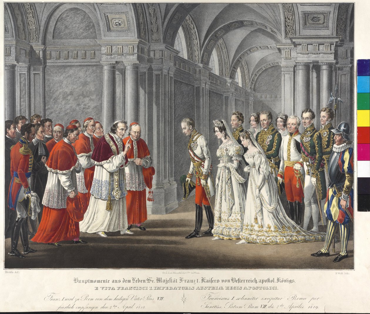 Reception hos Pope 1819 af Johann Nepomuk Hoechle