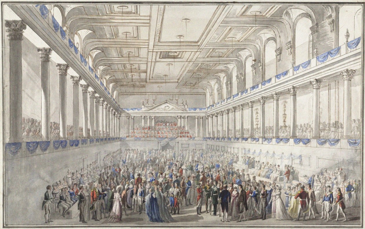 Redoute paré under Wienerkongressen den 9. oktober 1814, ca. 1815 af Johann Nepomuk Hoechle
