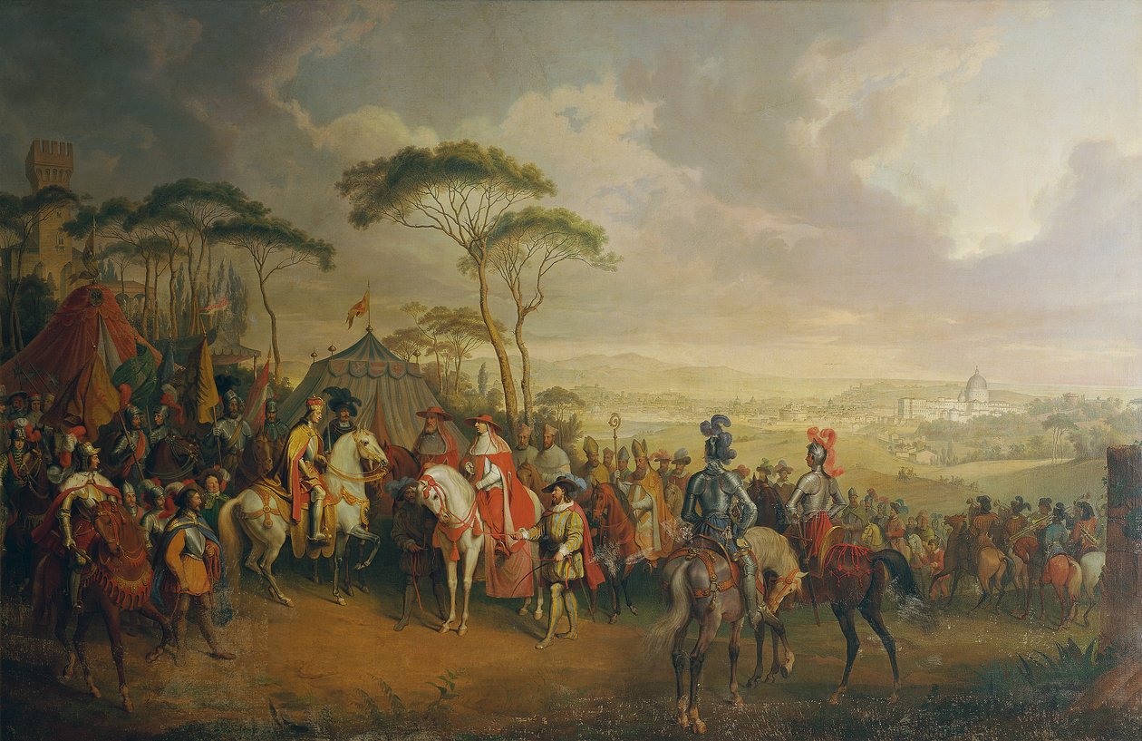 Kejser Friedrich IIIs indtræden. i Rom af Johann Nepomuk Höchle