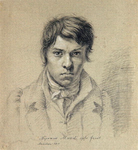Selvportræt af Johann Nepomuk Muxel