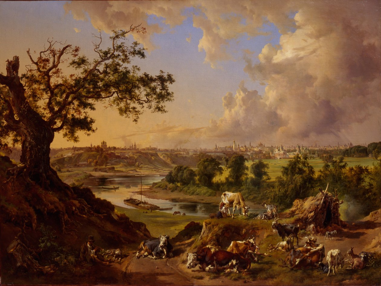 Udsigt over Moskva fra Sparrow Hills, 1837 af Johann Nepomuk Rauch