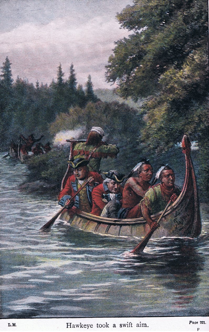 Hawkeye tog et hurtigt sigte, 1910 af Johann Nepomuk Schonberg