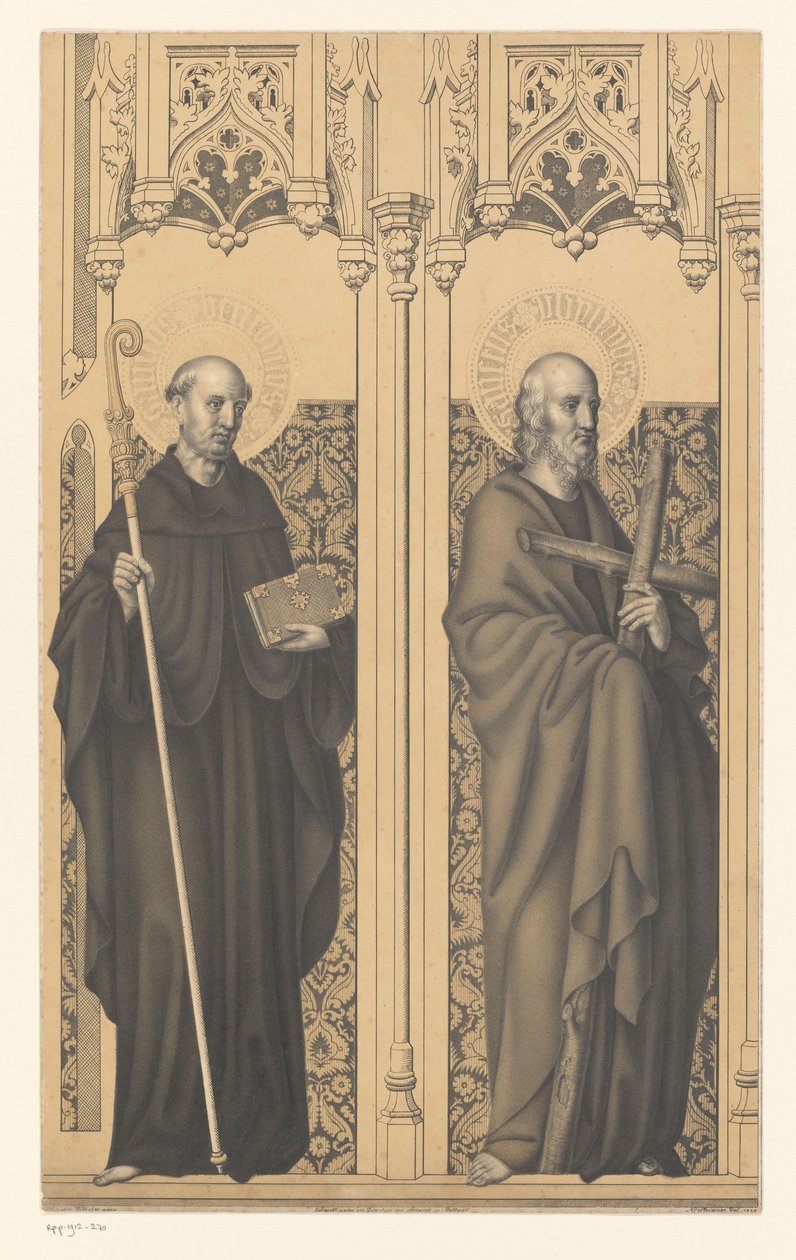 Sankt Benedikt og Filip Værker fra Boisserée-brødrenes samling (serietitel) Galerie des Frères Boisserée (serietitel) af Johann Nepomuk Strixner