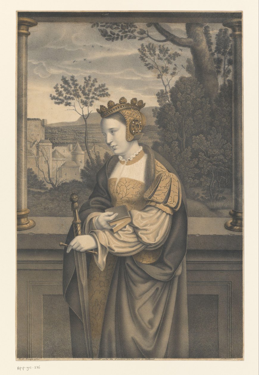 Holy Catharina Arbejder fra samlingen af ​​brødrene Boisserée (serietitel) Galerie des Frères Boisserée (serietitel) af Johann Nepomuk Strixner