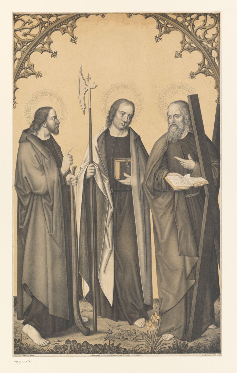 Sankt Jakob den Yngre, Matthæus og Andreas Værker fra Boisserée-brødrenes samling (serietitel) Galerie des Frères Boisserée (serietitel) af Johann Nepomuk Strixner