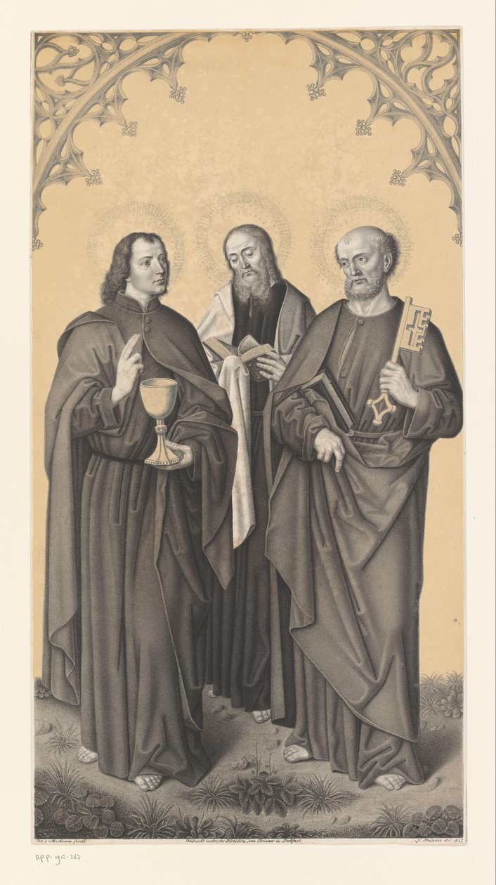 Sankt Johannes, Matthæus og Peter Værker fra Boisserée-brødrenes samling (serietitel) Galerie des Frères Boisserée (serietitel) af Johann Nepomuk Strixner