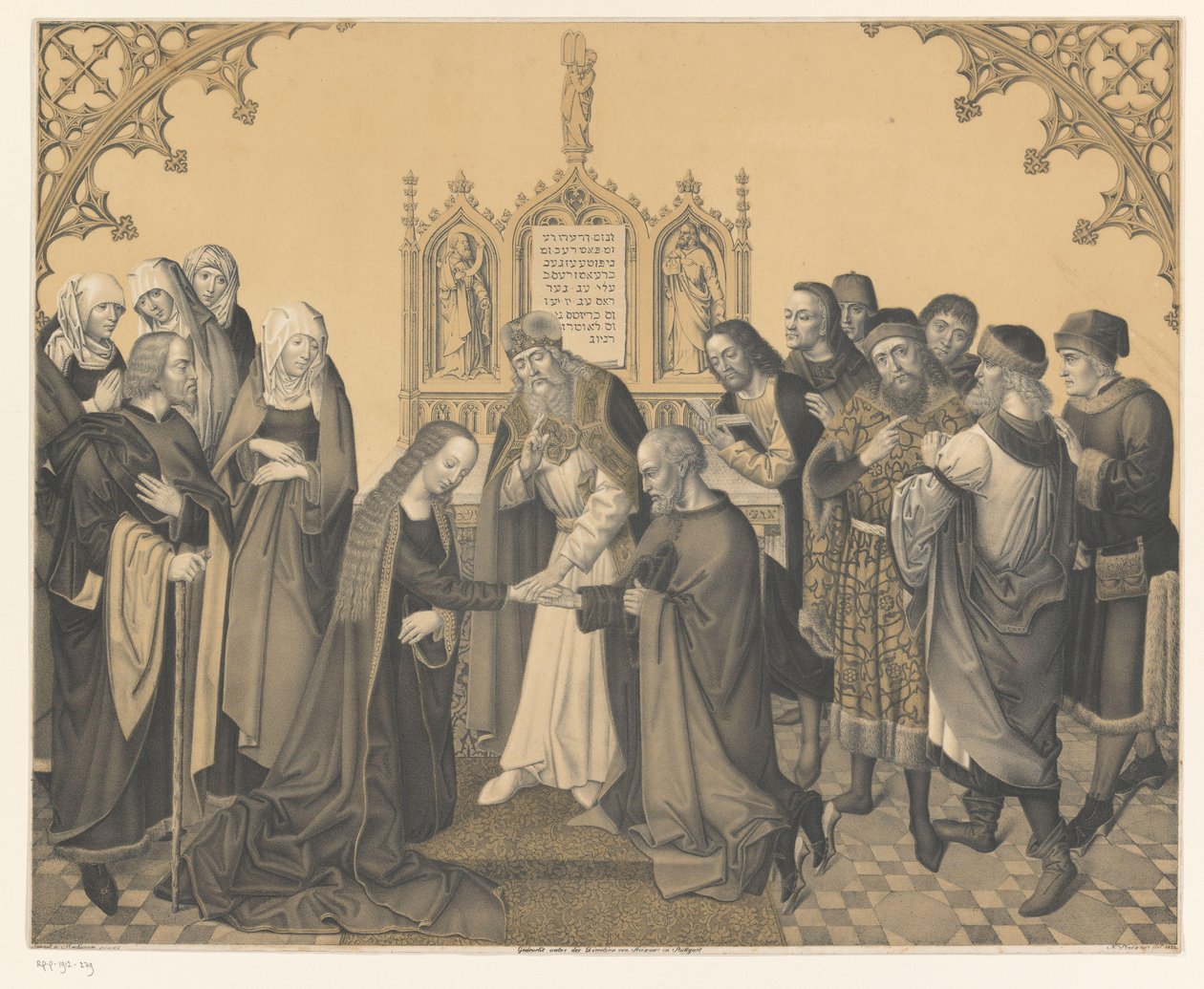 Ægteskab mellem Josef og Maria Værker fra Boisserée-brødrenes samling (serietitel) Galerie des Frères Boisserée (serietitel) af Johann Nepomuk Strixner