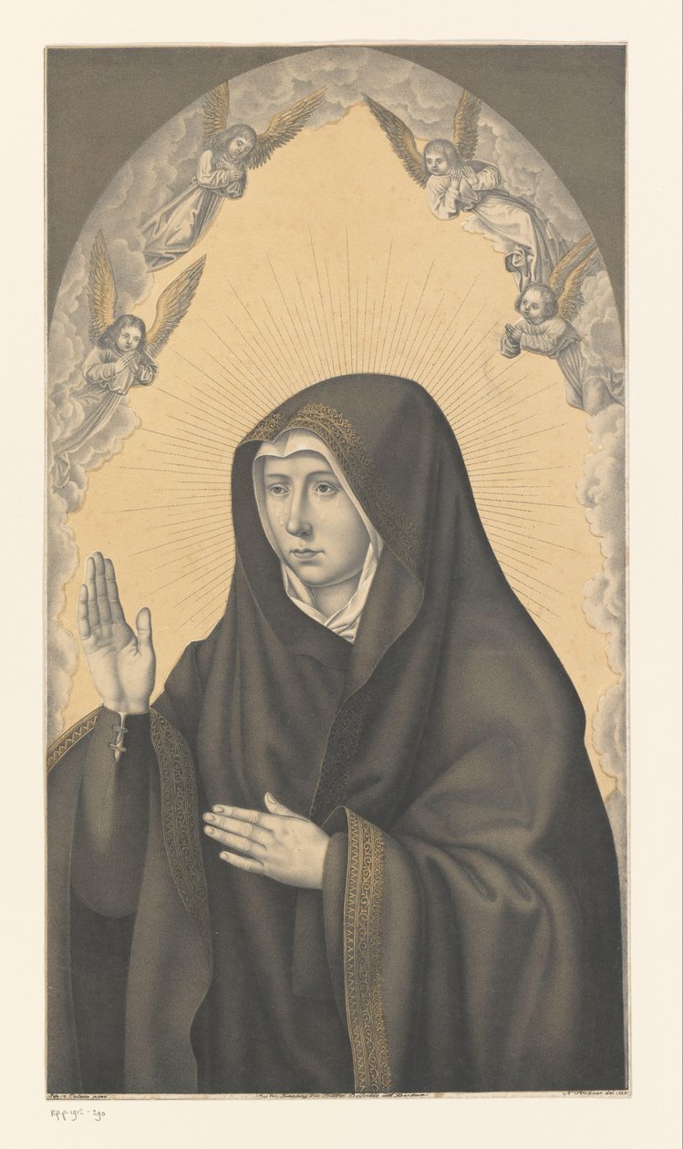 Mary som Mater dolorosa Værker fra Boisserée-brødrenes samling (serietitel) Galerie des Frères Boisserée (serietitel) af Johann Nepomuk Strixner