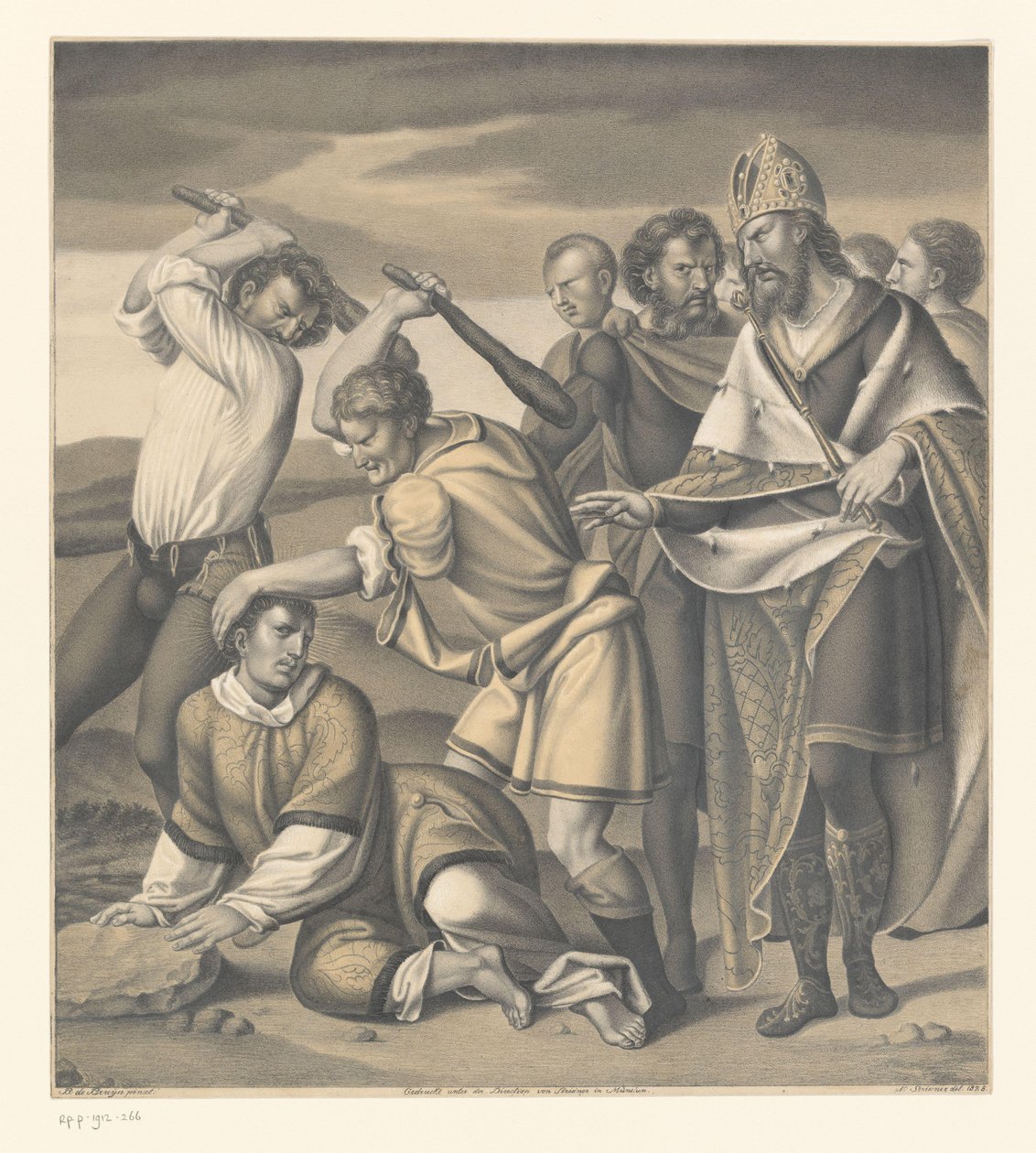 Sankt Ewalds martyrium Værker fra Boisserée-brødrenes samling (titel på objekt) Galerie des Frères Boisserée (titel på objekt) af Johann Nepomuk Strixner